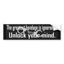 Unlock Your Mind Bumper Sticker bumper stickers by pharrisart Unlock Your Mind Bumper Sticker bumper stickers