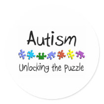 Unlocking The Puzzle Round Sticker