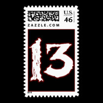 UNLUCKY NUMBER 13! postage