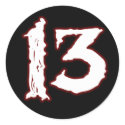 UNLUCKY NUMBER 13! stickers