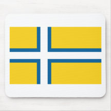 Unofficial Flag of West Sweden Mouse Pads