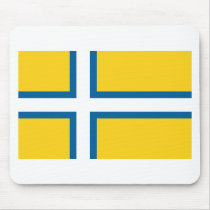 Unofficial Flag of West Sweden mousepads by FlagTshirts Unofficial Flag of West Sweden mousepads