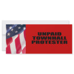 Unpaid Townhall Protester Custom Rack Cards