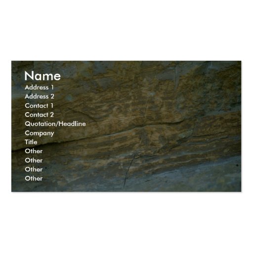 Unpolished granite stone business card (front side)