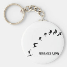 Unsame Life Snowboarder 360 Keychains