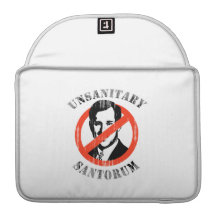 Unsanitary Santorum Faded.png Sleeve For MacBook Pro