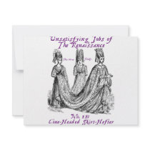 Unsatisfying jobs of the Renaissance Custom Invitation