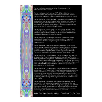 Unschooler's Credo Poster by j3nny3lf