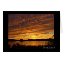 Unser Beileid - Trauerkarte - Sonnenuntergang See cards