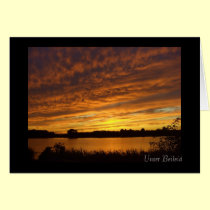 Unser Beileid - Trauerkarte - Sonnenuntergang See cards