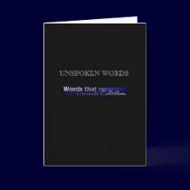 UNSPOKEN WORDS cards