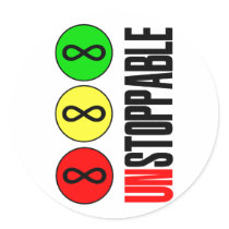 Unstoppable Infinity Stop Sign stickers by ColorShow Unstoppable Infinity Stop Sign stickers