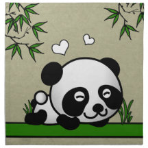 Unsuspecting Panda Printed Napkins
