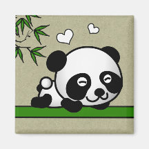 Unsuspecting Panda Refrigerator Magnets