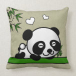 Unsuspecting Panda Throw Pillows