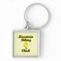 untain Biking Chick Keychains