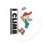 untain Climber I Climb  Round Stickers