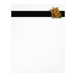 untamed tiger grunge vector art design personalized letterhead