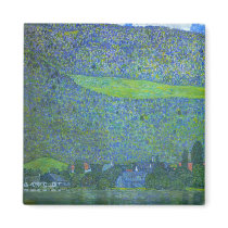 Unterach at the Attersee by Gustav Klimt Magnet