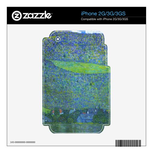 Unterach at the Attersee by Gustav Klimt iPhone 3 Decal