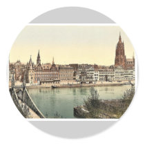 Untermainquai, Saalhof and Cathedral, Frankfort on Sticker