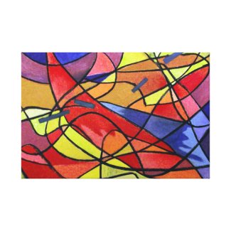 Untitled Abstract Pastel Painting Canvas Print