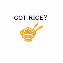 untitled, got rice? t-shirts