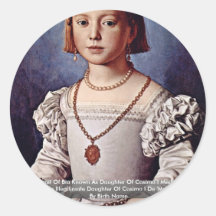 Untitled Portrait Of Bia Round Stickers