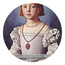 Untitled Portrait Of Bia Round Stickers