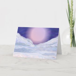 Untouched Snow Holiday Greeting Card card