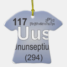 Ununseptium Individual Element - Periodic Table Ornament