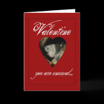 Unusual Valentine-Iguana in Heart Frame/Humor cards