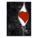 unzipped heart cards