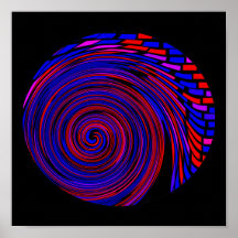 Up Against the Purple Brick Whorl Poster Print
