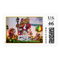 Up and Away, A Beary Merry Christmas postage