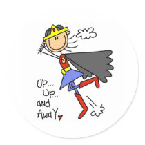 Up and Away Girl Hero stickers by stick_figures Up and Away Girl Hero stickers