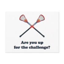 Up For Challenge Lacrosse Post Card