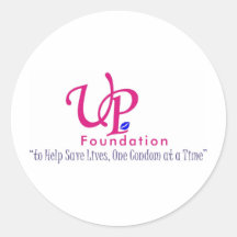 Up foundation round sticker