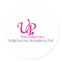 Up foundation round sticker