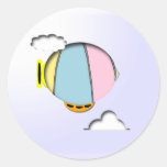 Up in the Clouds Round Stickers