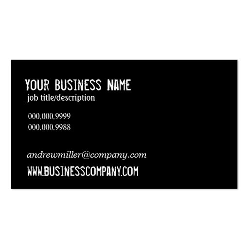 Up in the Sky/High Altitude Airplane Contrail Business Card Templates (back side)