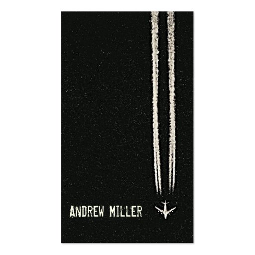 Up in the Sky/High Altitude Airplane Contrail Business Card Templates (front side)