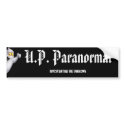 UP Paranormal Bumper Sticker bumper stickers