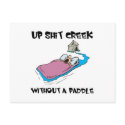 Up Shit Creek Without a Paddle postcards
