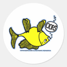 Up Side Down Fish! Stickers