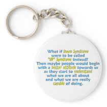 "UP" Syndrome keychains