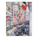 Up the Avenue from 34th Street, May 1917 by Hassam Postcards