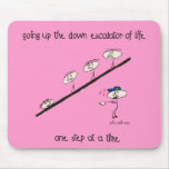 Up the down escalator of life mouse mat