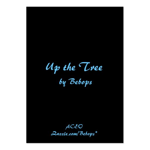 Up the Tree ATC Business Card Template (back side)