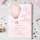 Up Up And Away Pink Hot Air Balloon Baby Shower Invitation Zazzle